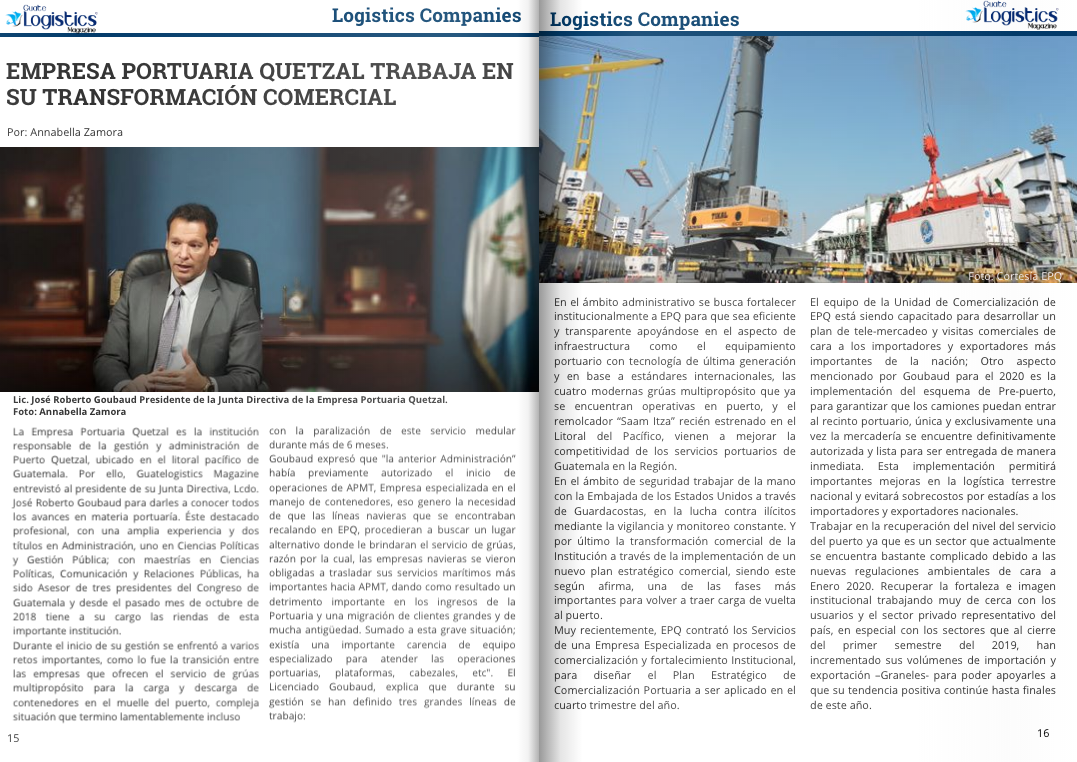 Entrevista Exclusiva Para La Revista Digital Guate Logistics Magazine